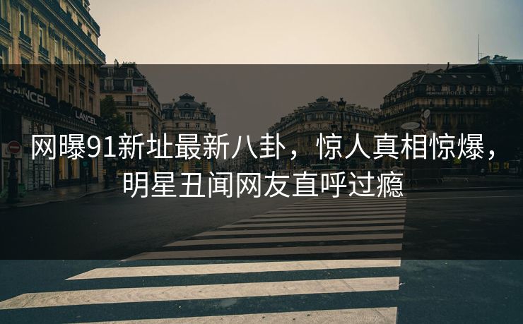 网曝91新址最新八卦，惊人真相惊爆，明星丑闻网友直呼过瘾