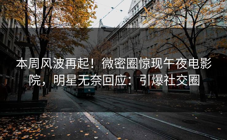 本周风波再起！微密圈惊现午夜电影院，明星无奈回应：引爆社交圈